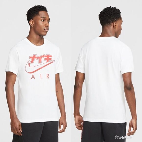 NIKE AIR JORDAN LEGACY 1 CREWNECK SHORT SLEEVE WHITE TEE SHIRT - Picture 1 of 5